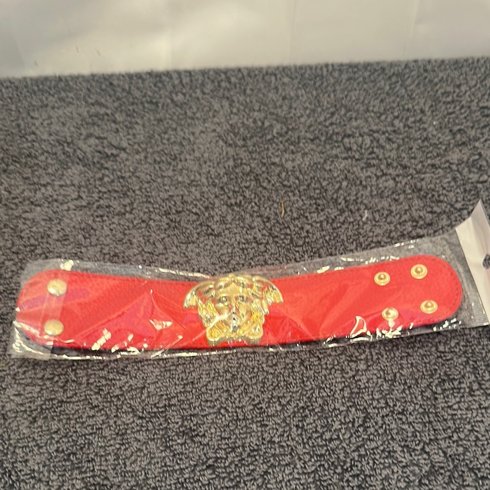 Red Gold leather Women's Accessory NWOT